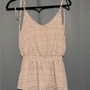 Sienna Sky Pink Fitted Tie Front Camisole